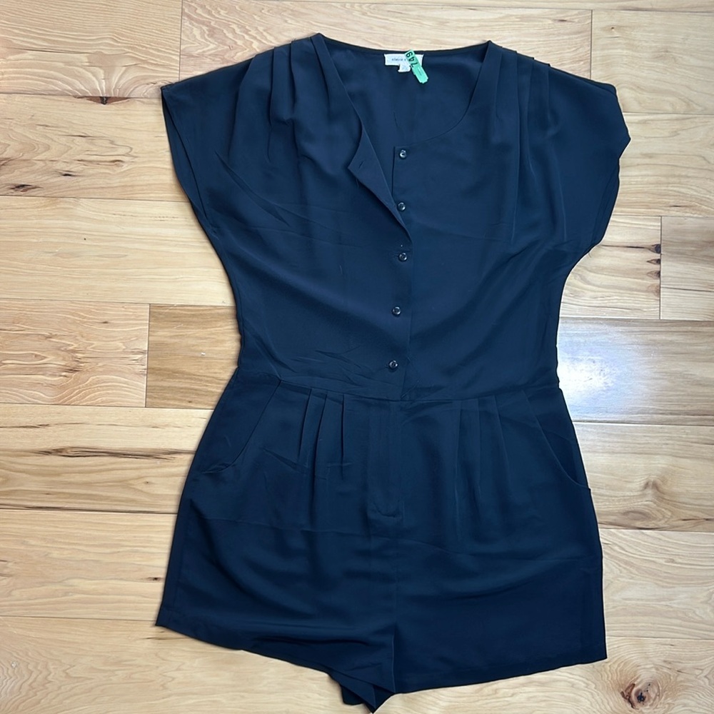 Silence + Noise Black Romper- medium